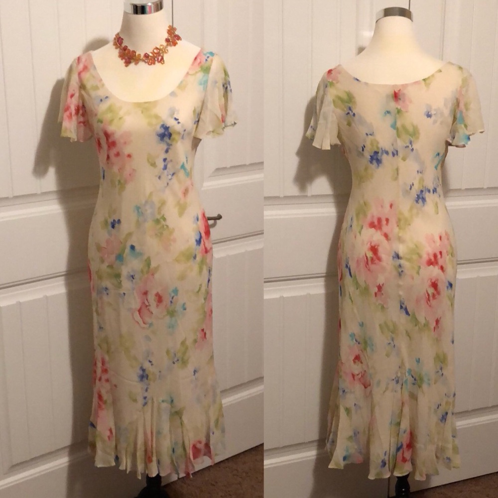 NWOT Lovely Watercolor Dress by Chadwick’s